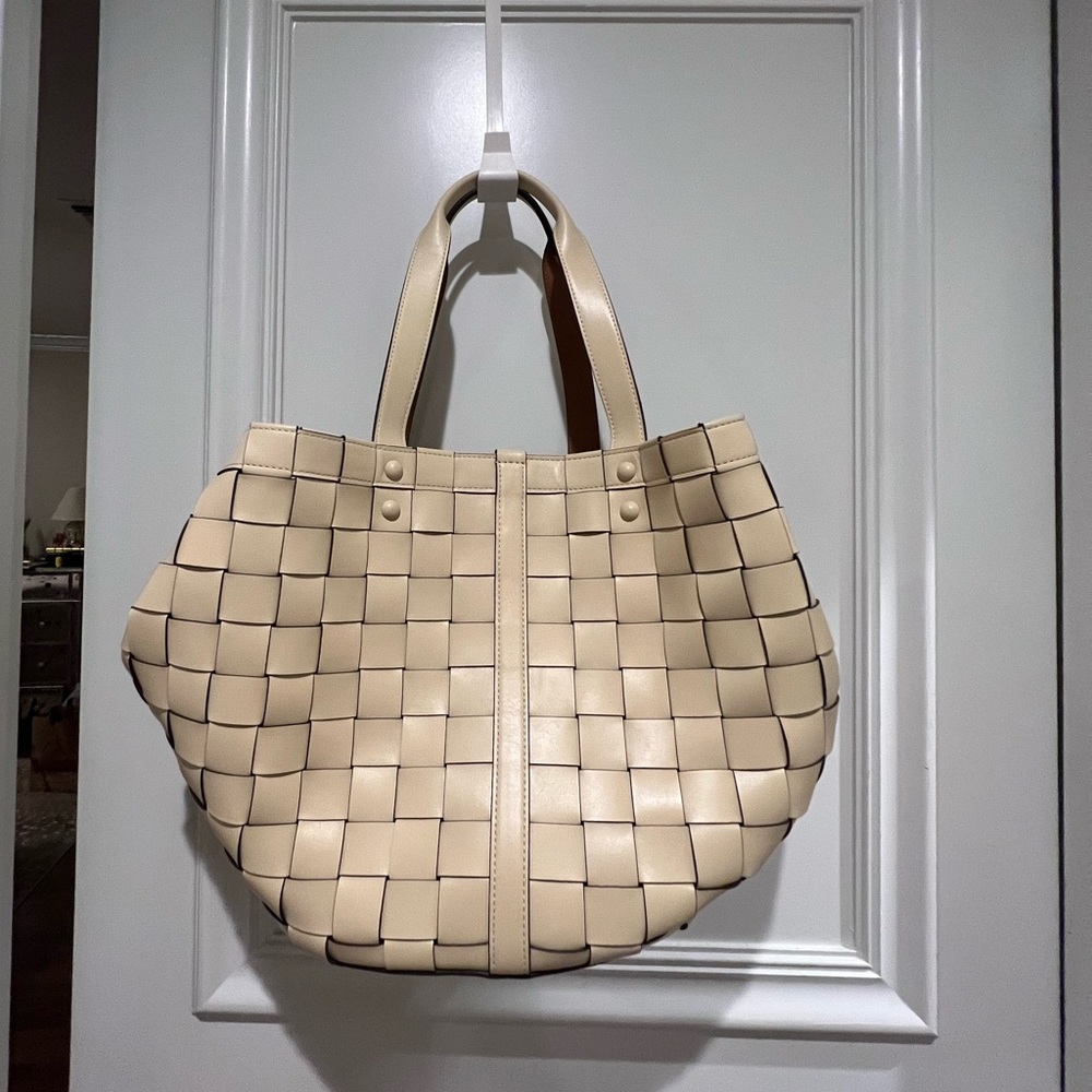 Tory Burch Sète Leather Woven Tote
